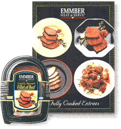 Emmber meat sell sheet and home meal solution package design